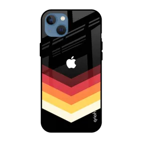 Abstract Arrow Pattern Glass Case For iPhone 13 mini