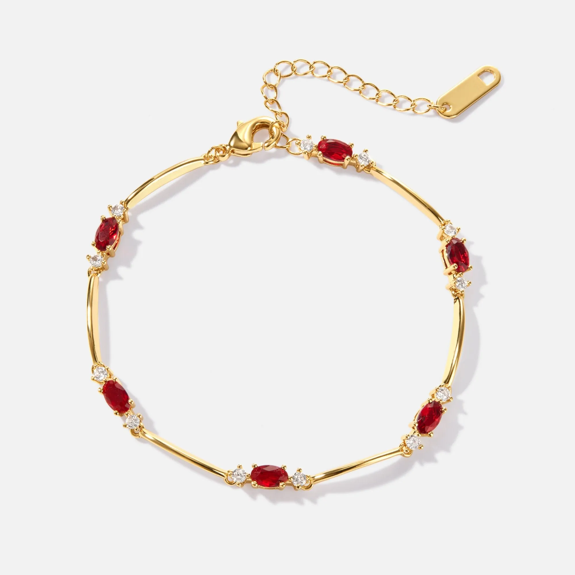 Amaranth Red Crystal Bracelet