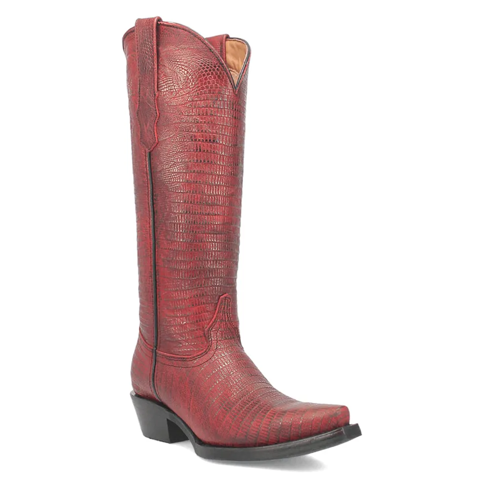 Athena Lizard Print Snip Toe Cowboy Boots