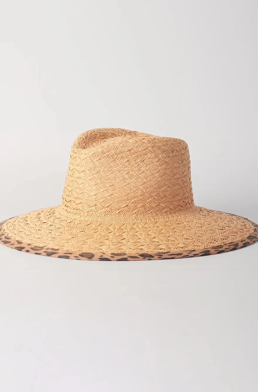 Bilbao Straw Hat - Leopard Trim