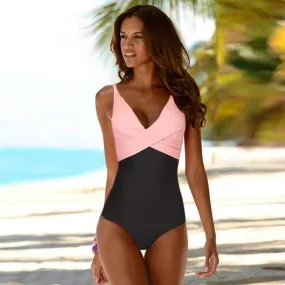 Brazilian Swimwear: Colorful One-Piece Push-Up Swimsuit - Sizes S to 2XL