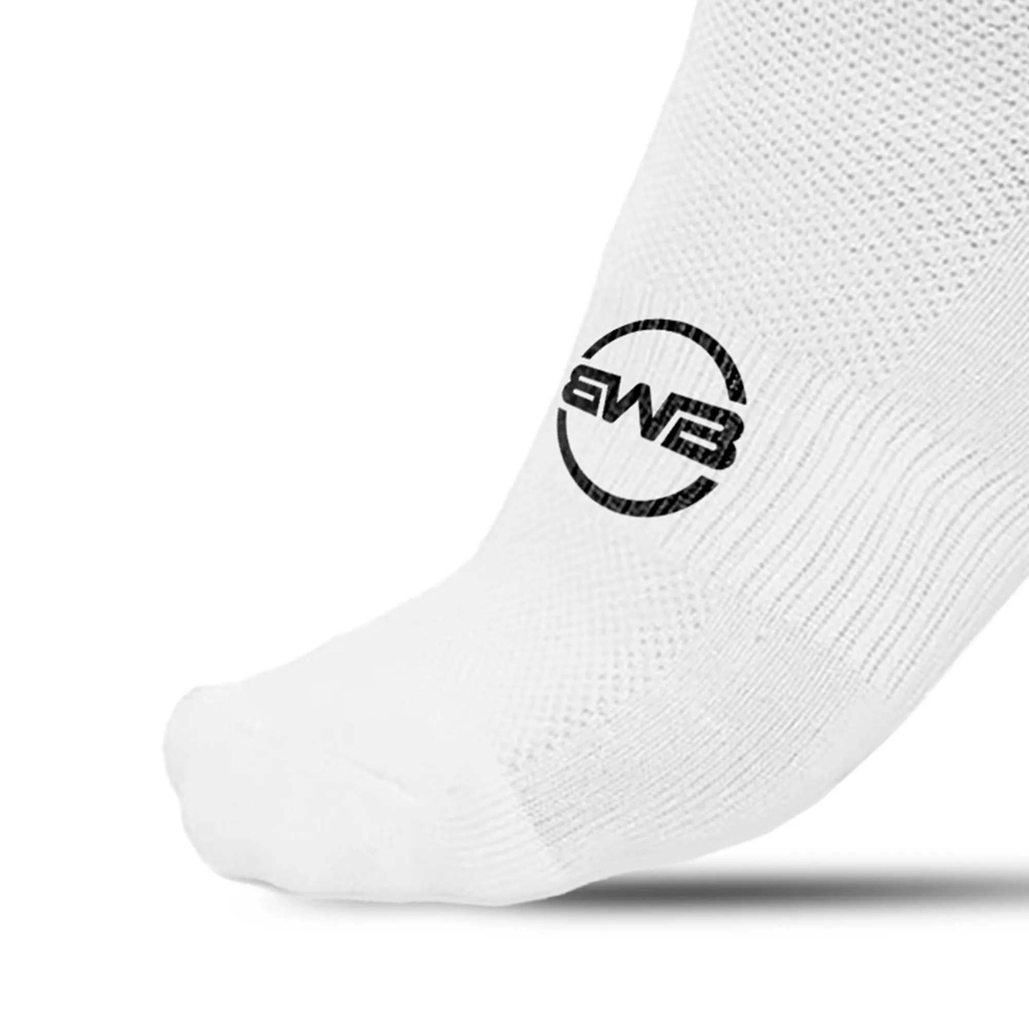 BWB 3 Pairs White No Show Running Socks