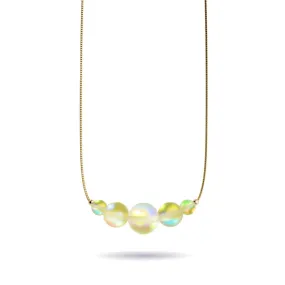 Canary | Gold Vermeil | Mermaid Glass Infinity Clasp Necklace