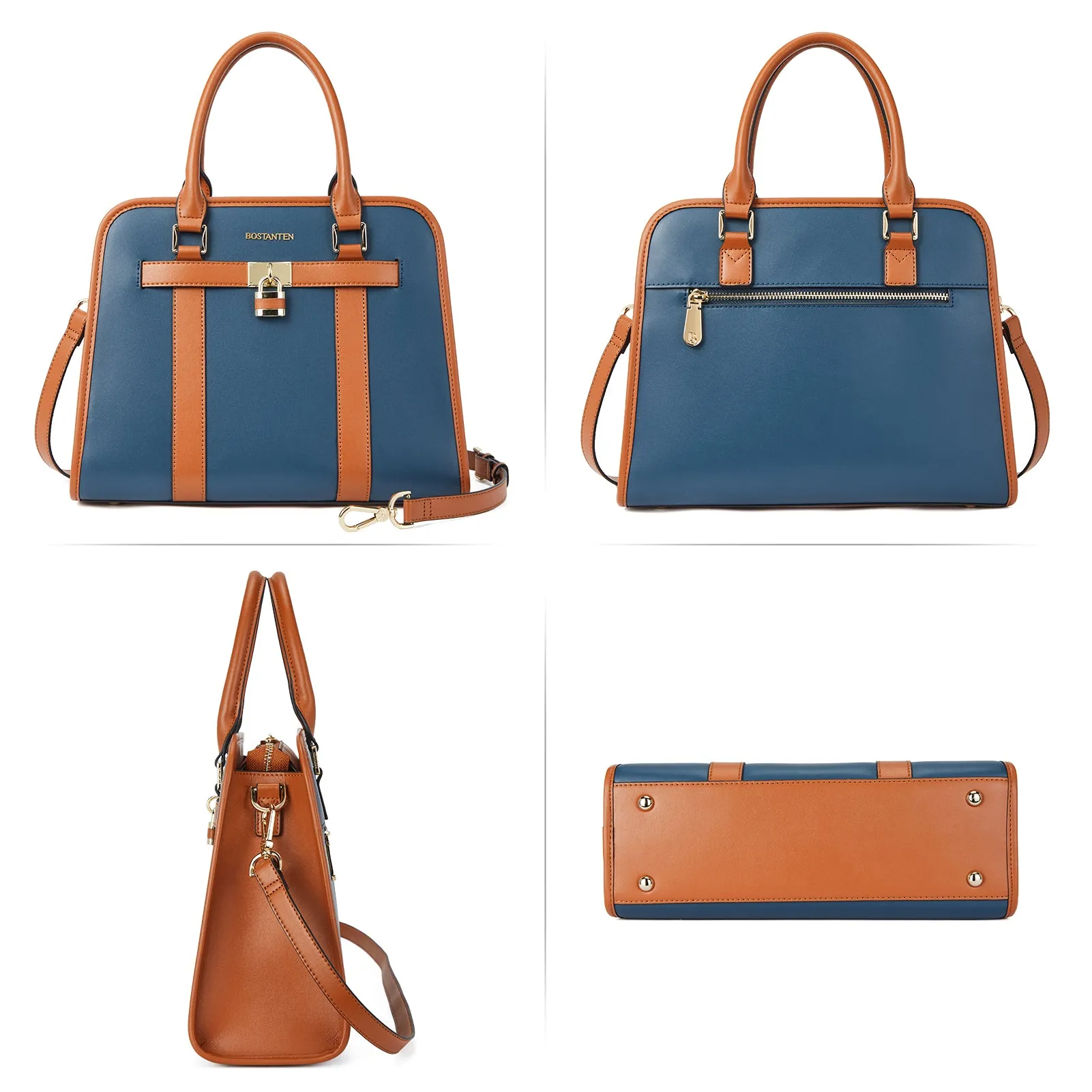 Cruze Stylish Two-Tone Top Handle Work Bag for the Modern Woman