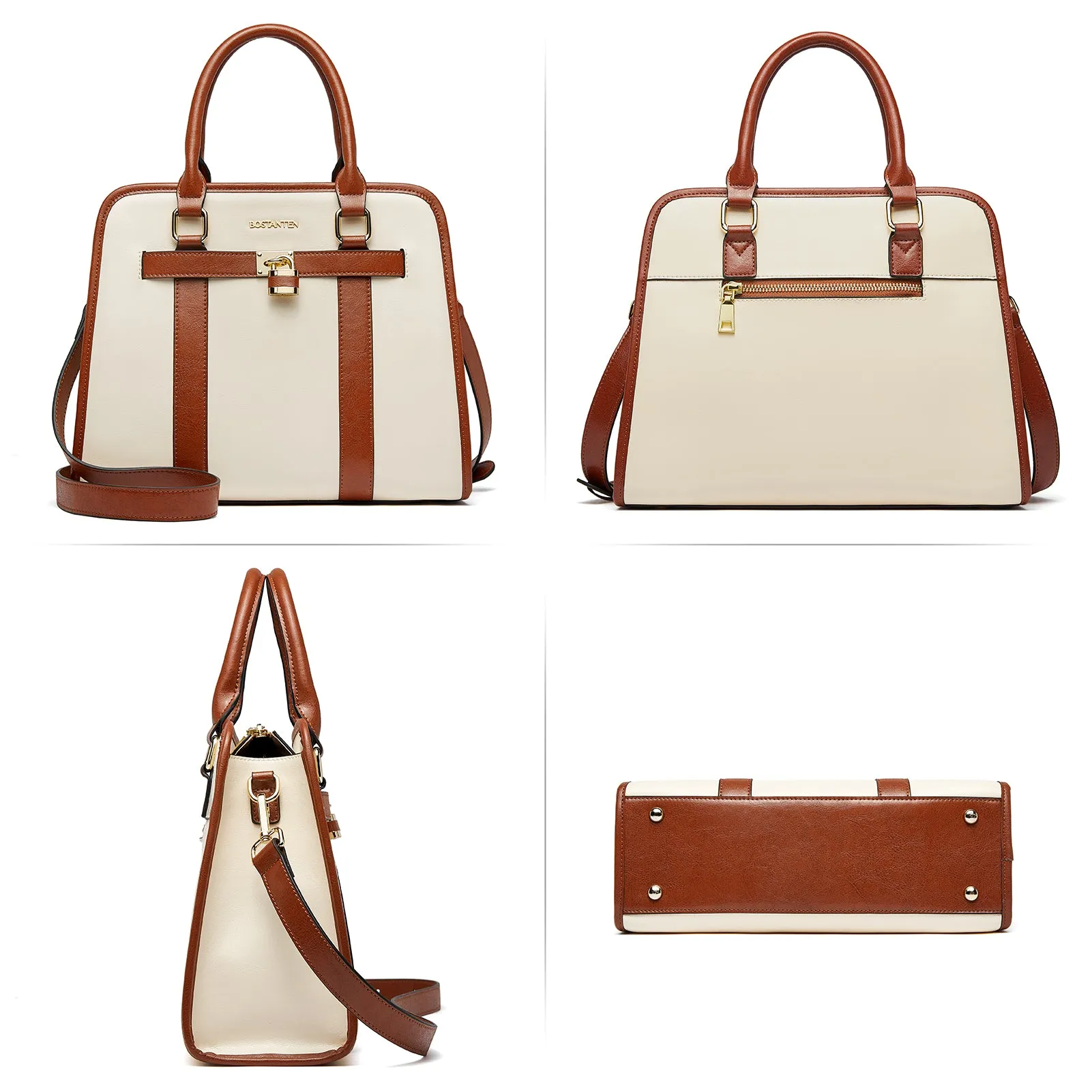 Cruze Stylish Two-Tone Top Handle Work Bag for the Modern Woman