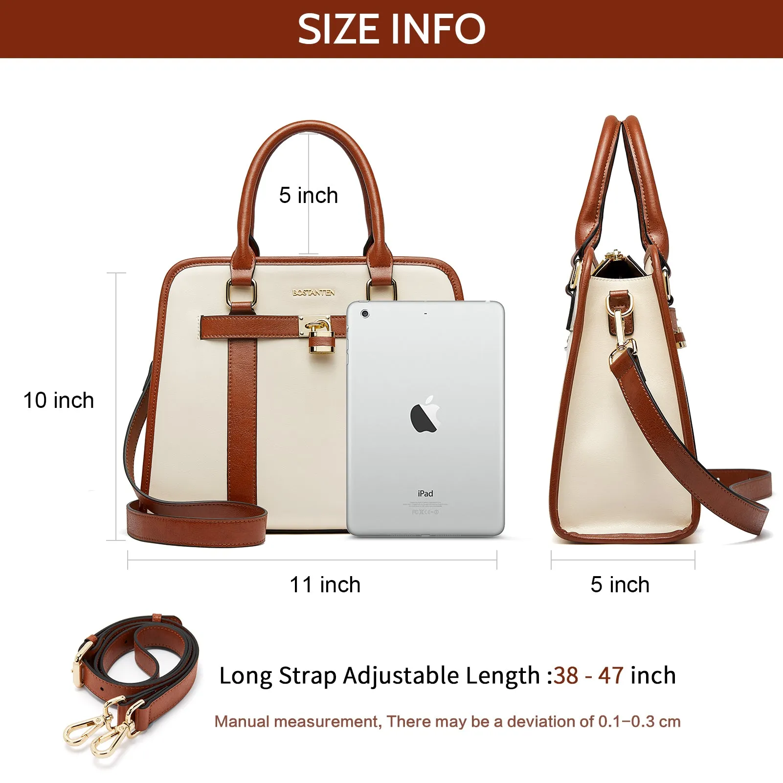 Cruze Stylish Two-Tone Top Handle Work Bag for the Modern Woman