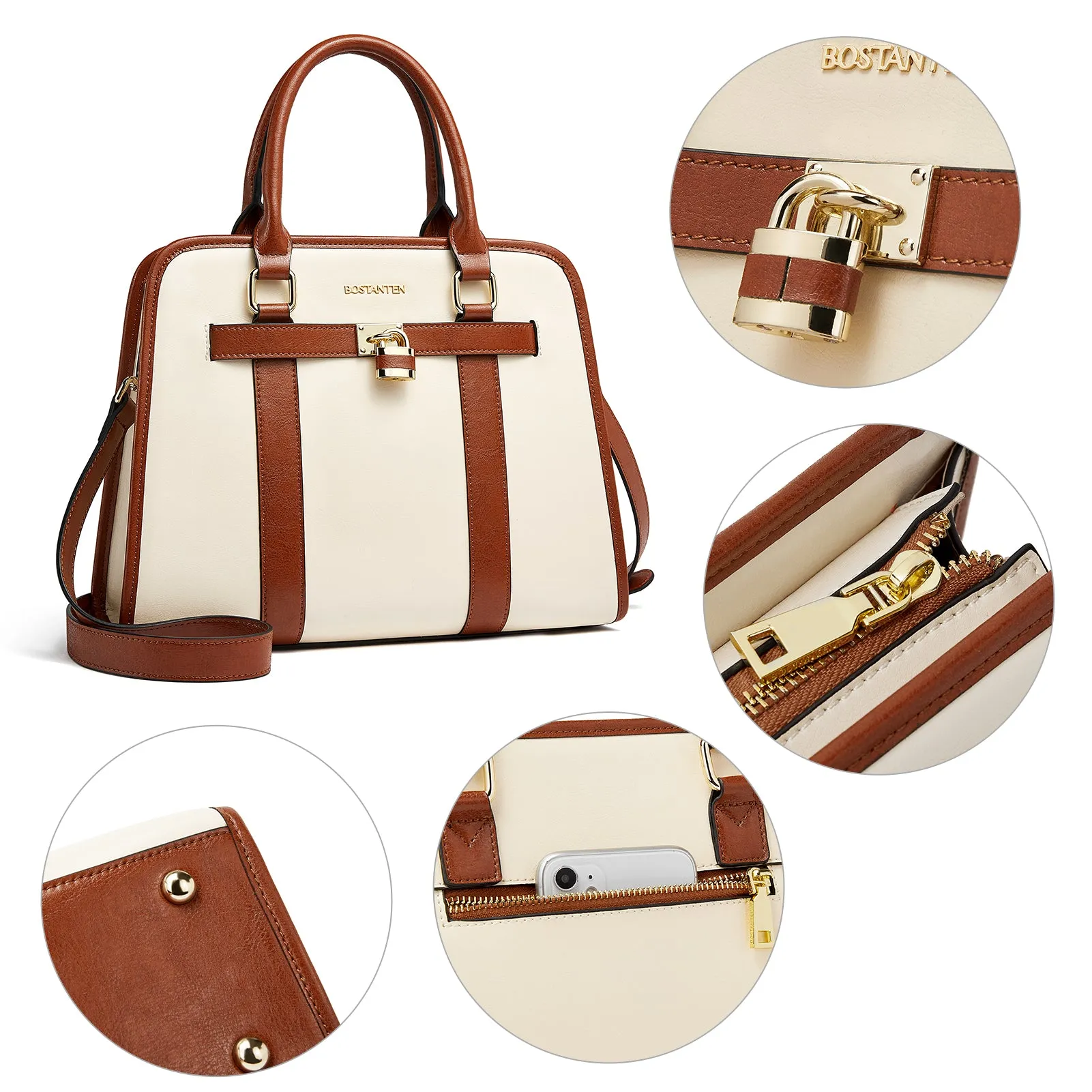 Cruze Stylish Two-Tone Top Handle Work Bag for the Modern Woman