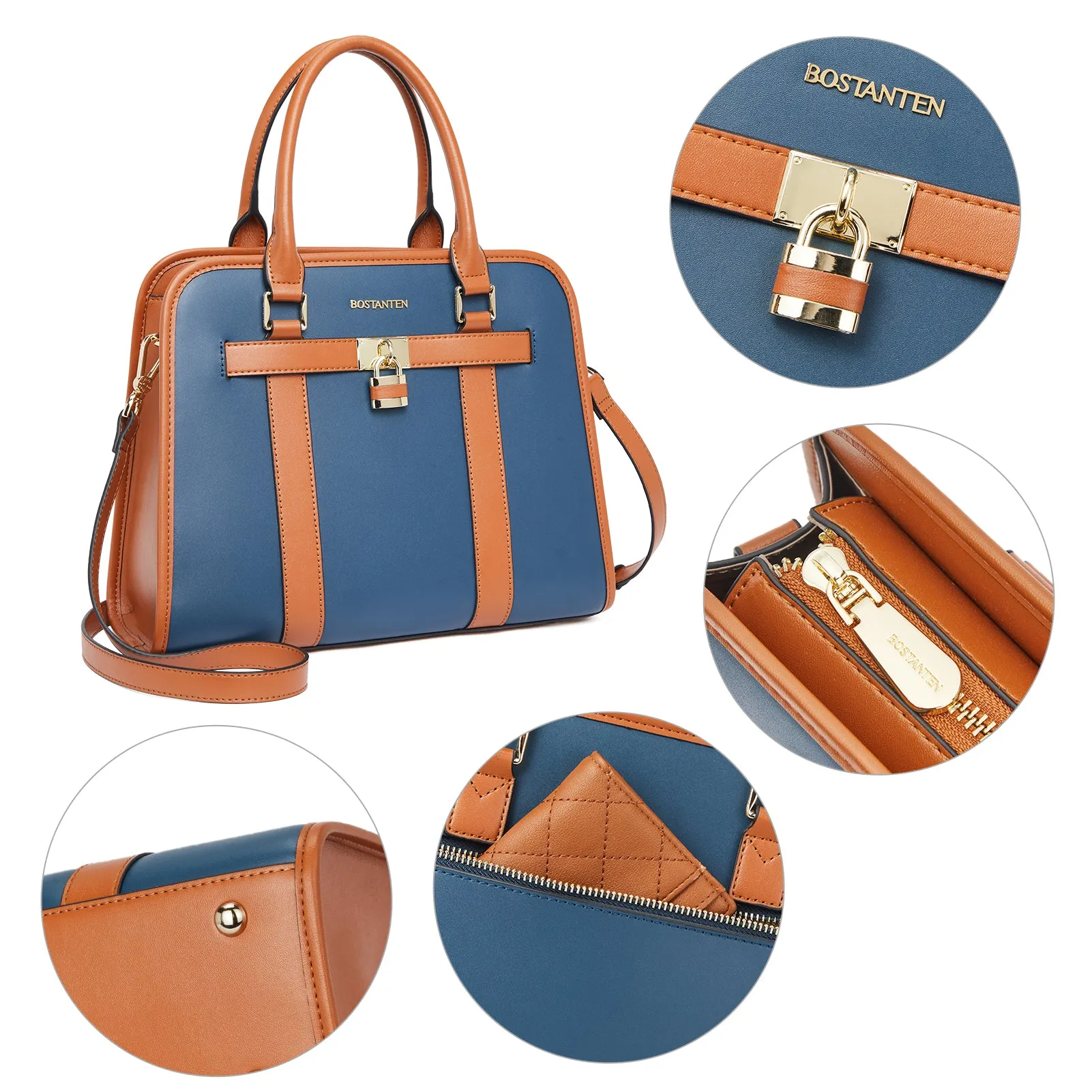 Cruze Stylish Two-Tone Top Handle Work Bag for the Modern Woman