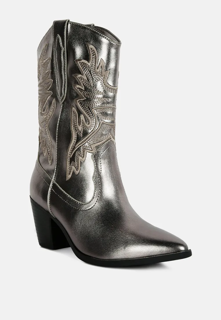 Dixom Western Cowboy Ankle Boots