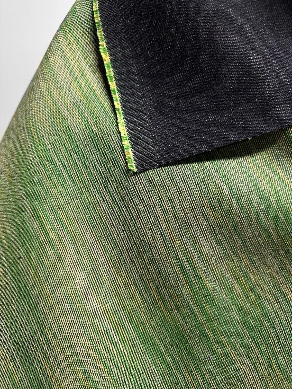 Double Weave Melange Denim Green