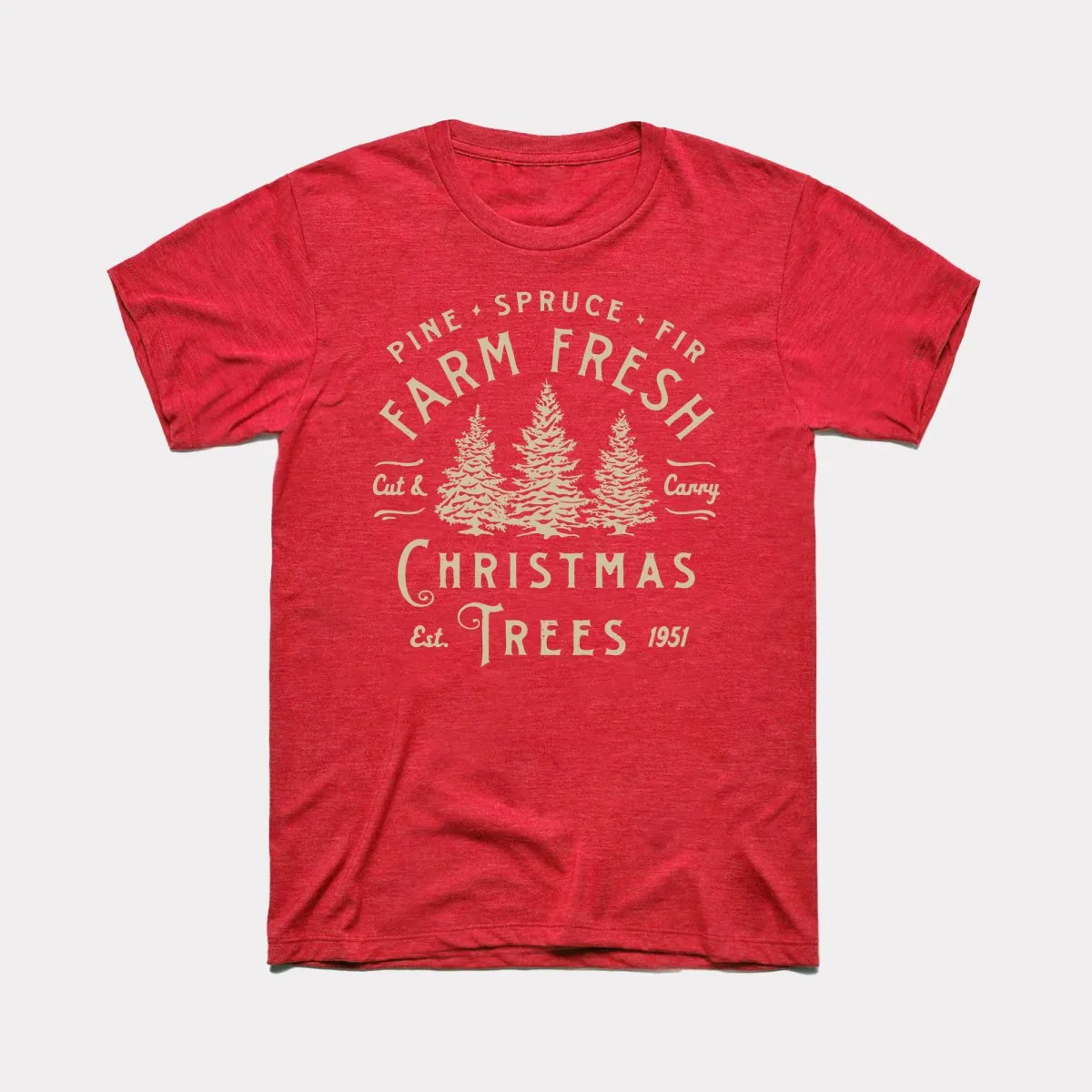 Farm Fresh Christmas Trees Adult Unisex Tee