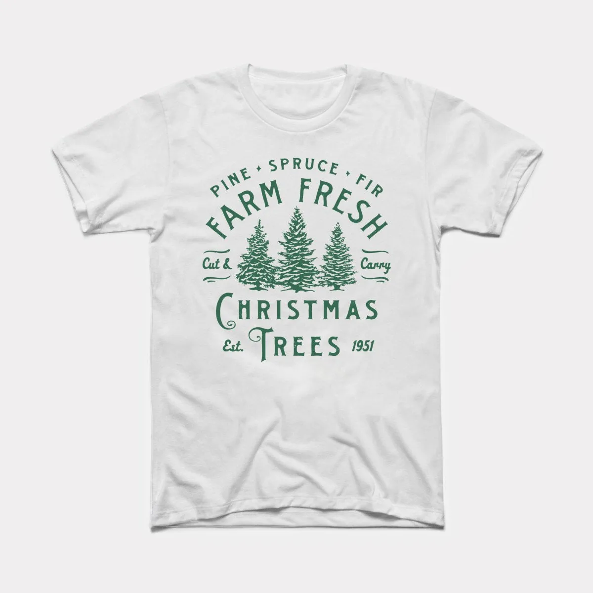 Farm Fresh Christmas Trees Adult Unisex Tee