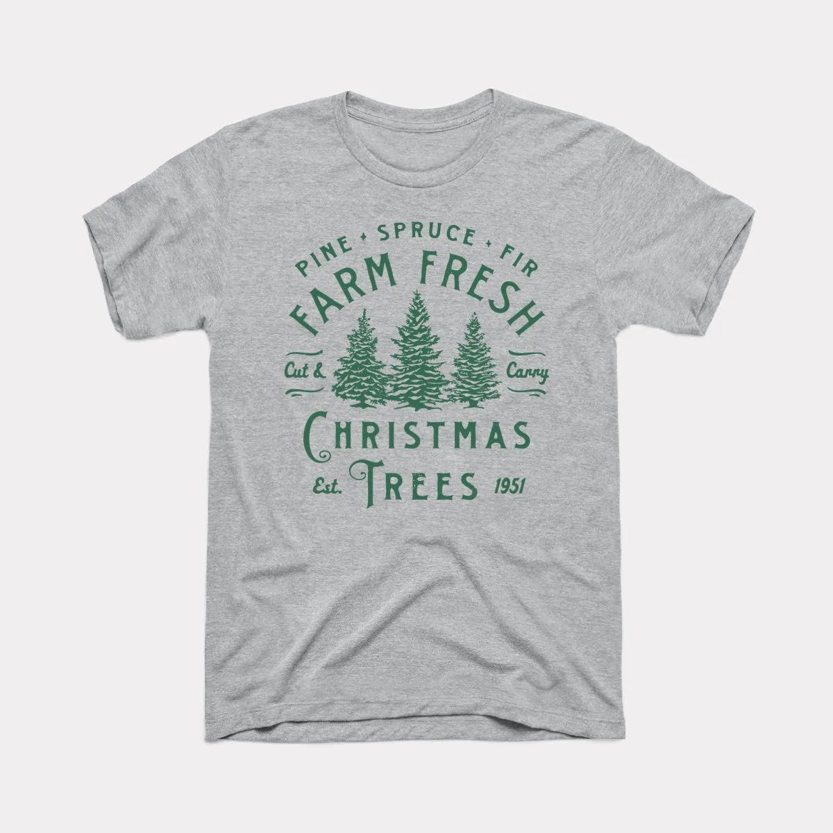 Farm Fresh Christmas Trees Adult Unisex Tee