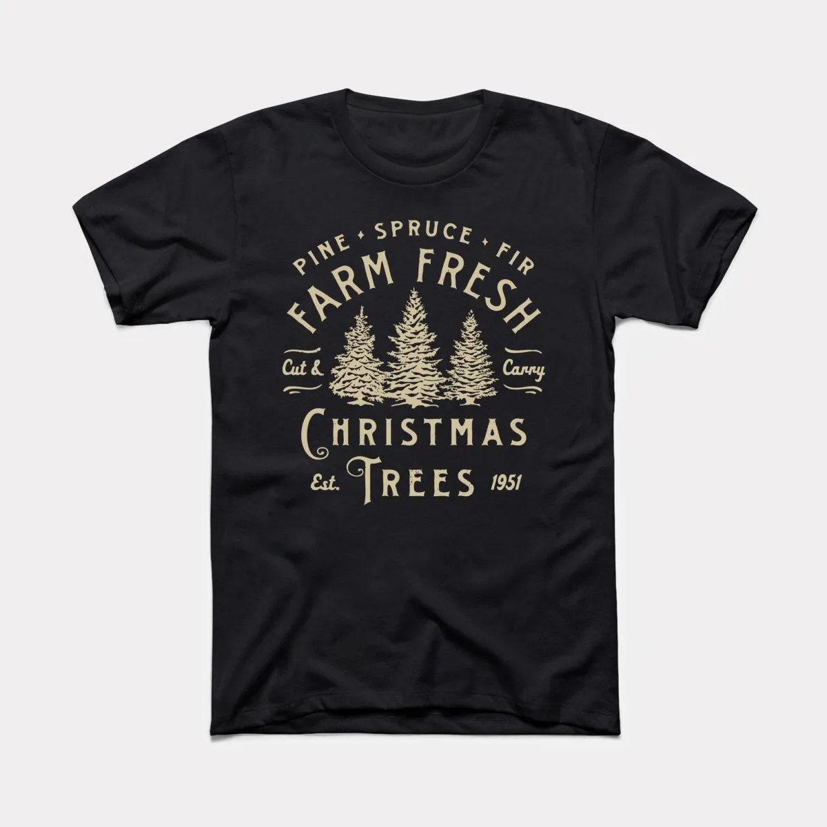 Farm Fresh Christmas Trees Adult Unisex Tee