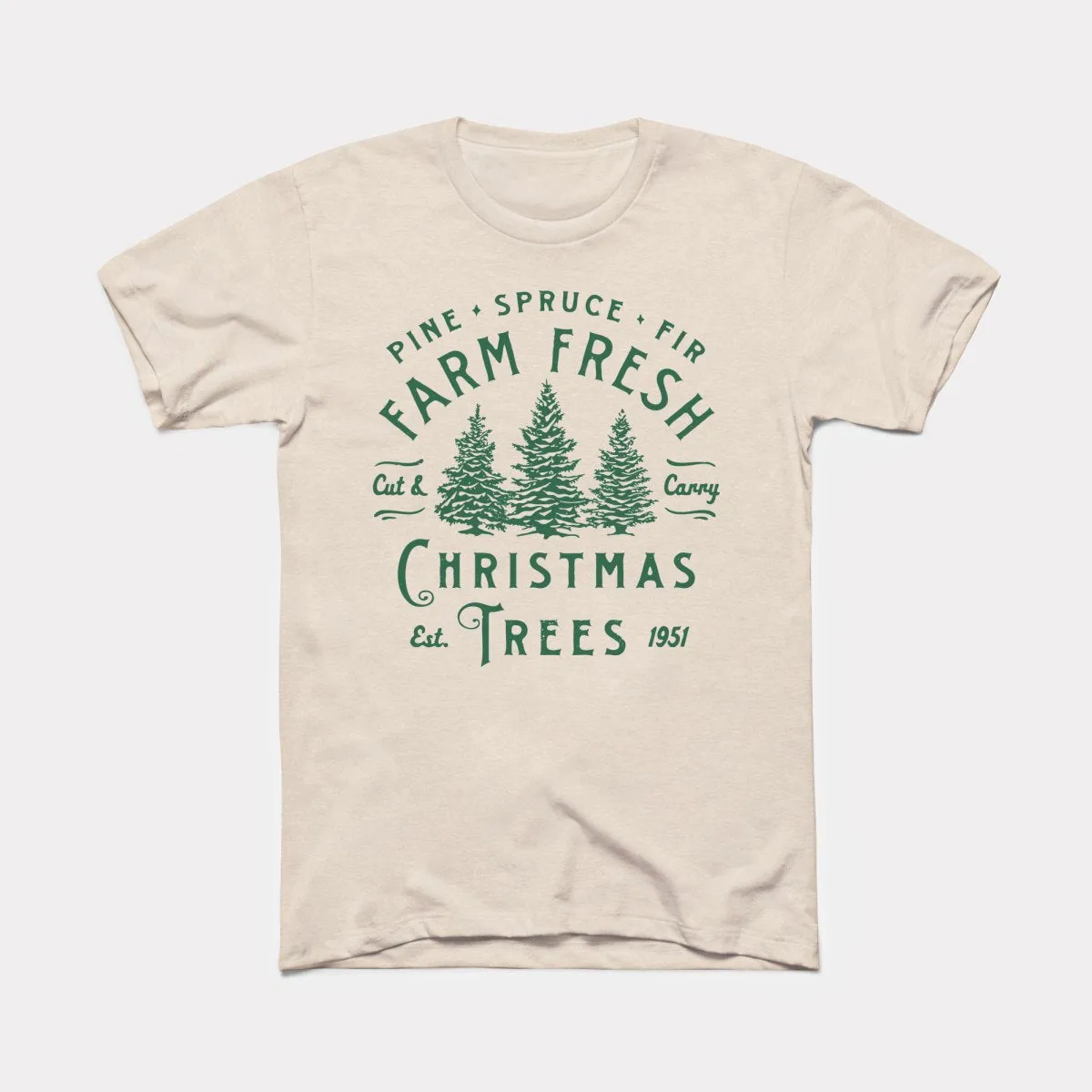 Farm Fresh Christmas Trees Adult Unisex Tee