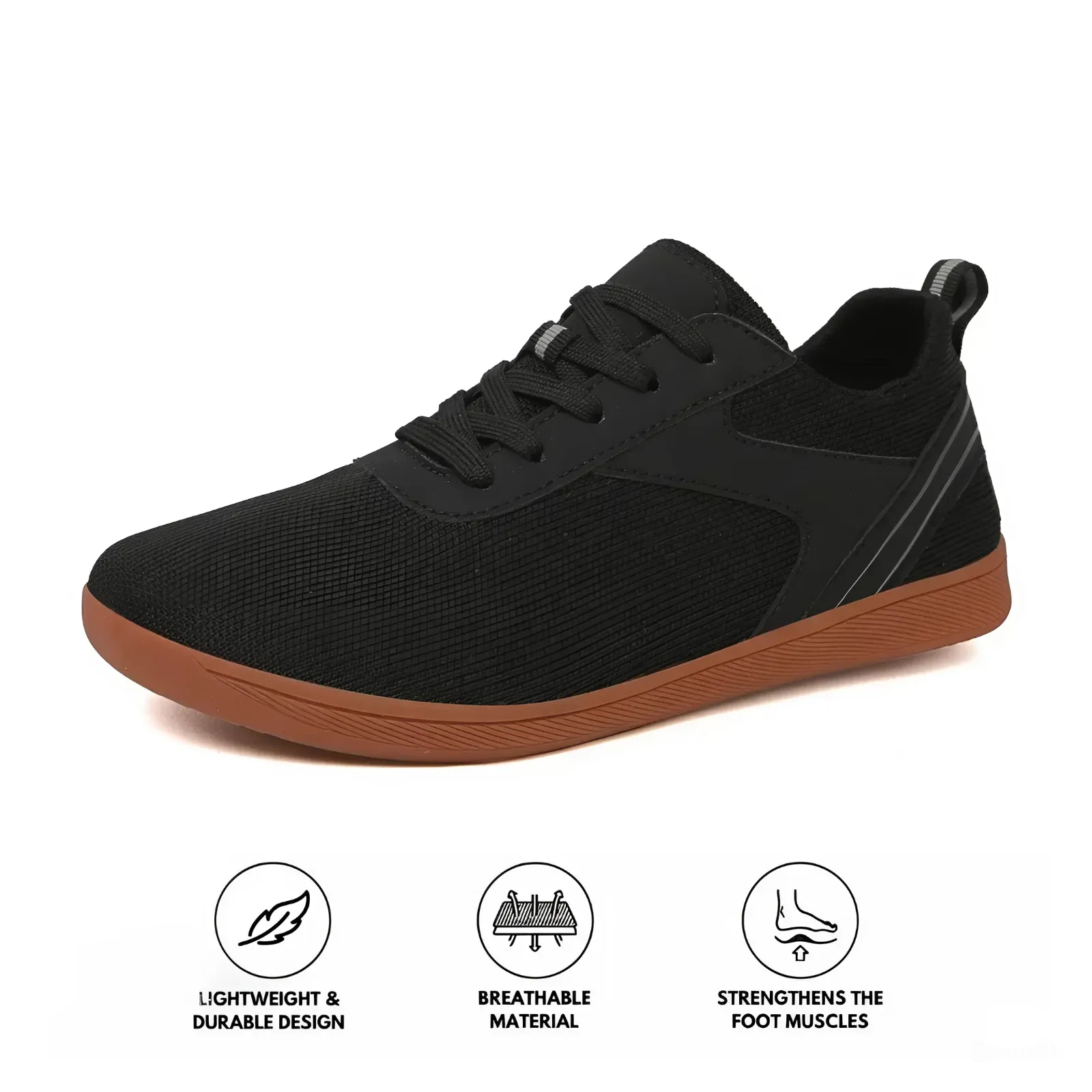 GRW Ortho Men Barefoot Shoes | Natural Mobility, Lightweight and Flexible Minimalist Casual Shoes