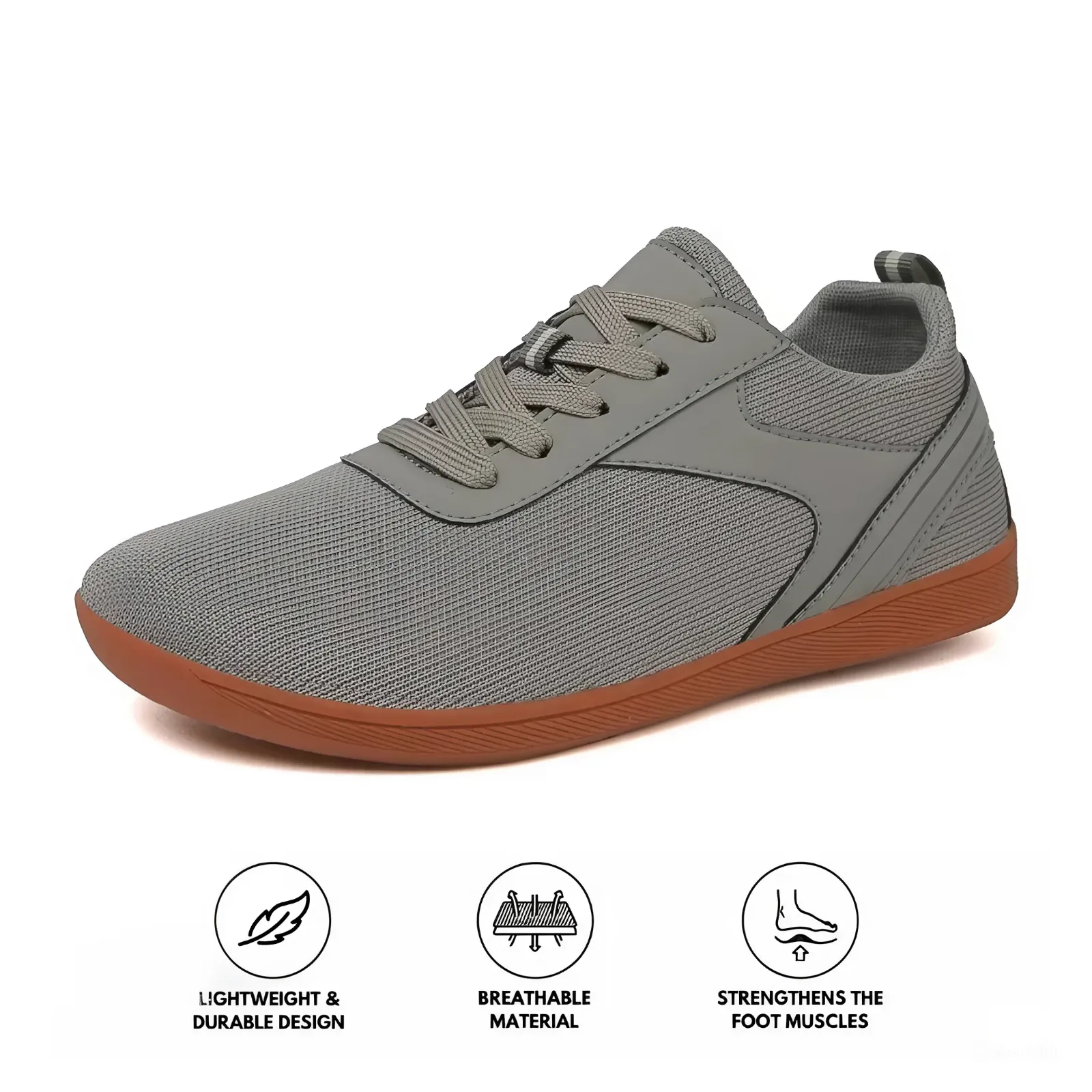 GRW Ortho Men Barefoot Shoes | Natural Mobility, Lightweight and Flexible Minimalist Casual Shoes