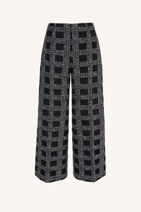 Hullinie Trousers in Black Faded Check