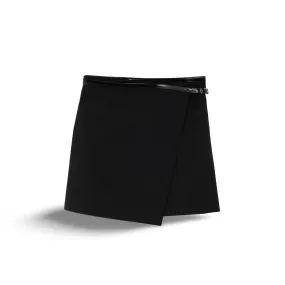 Mini skirt in cool wool Black