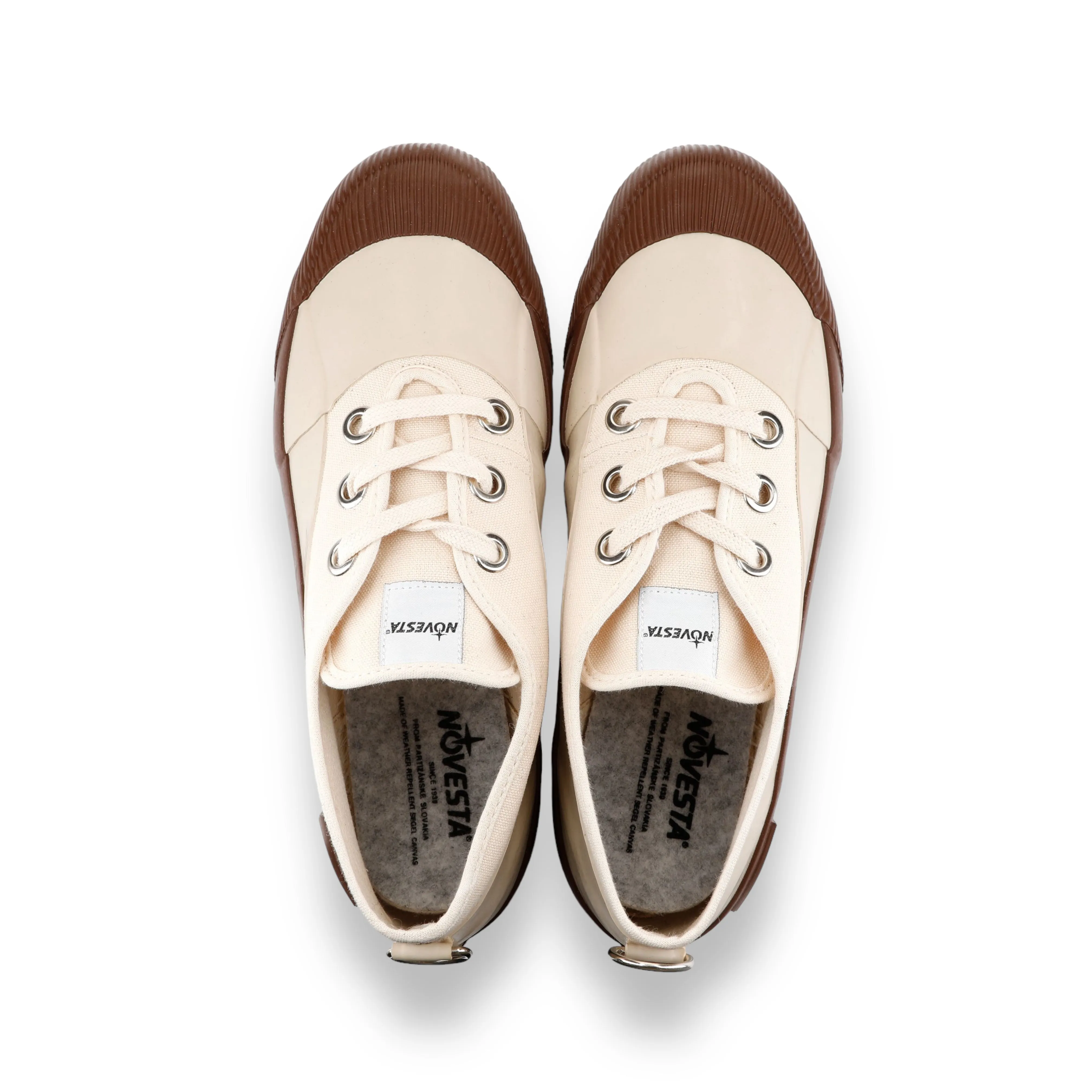 Novesta Rubber Sneaker Low Ecru / Brown