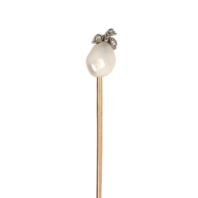 Pearl & Diamond Tie Pin