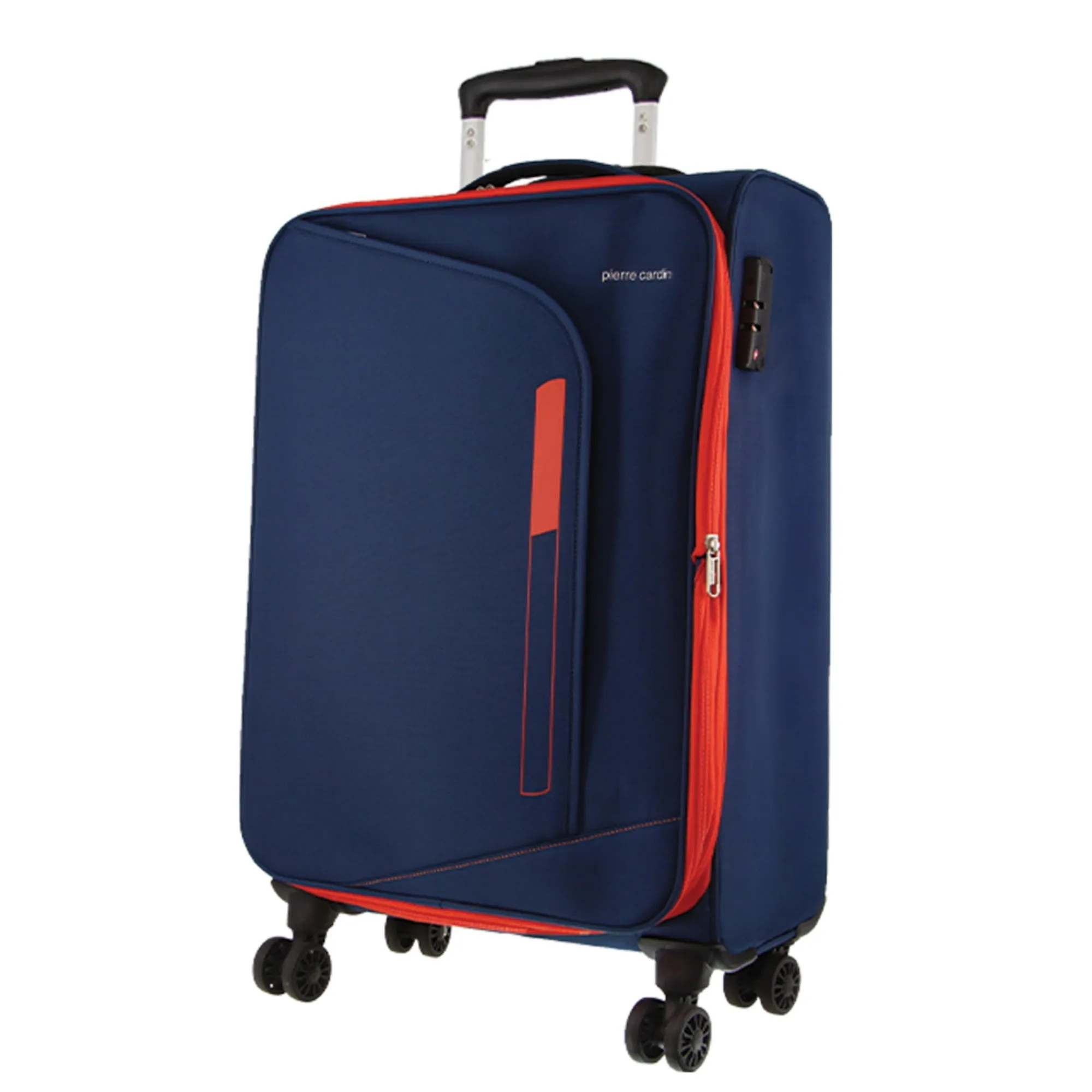 Pierre Cardin 55cm CABIN Soft Shell Luggage Suitcase with TSA Lock