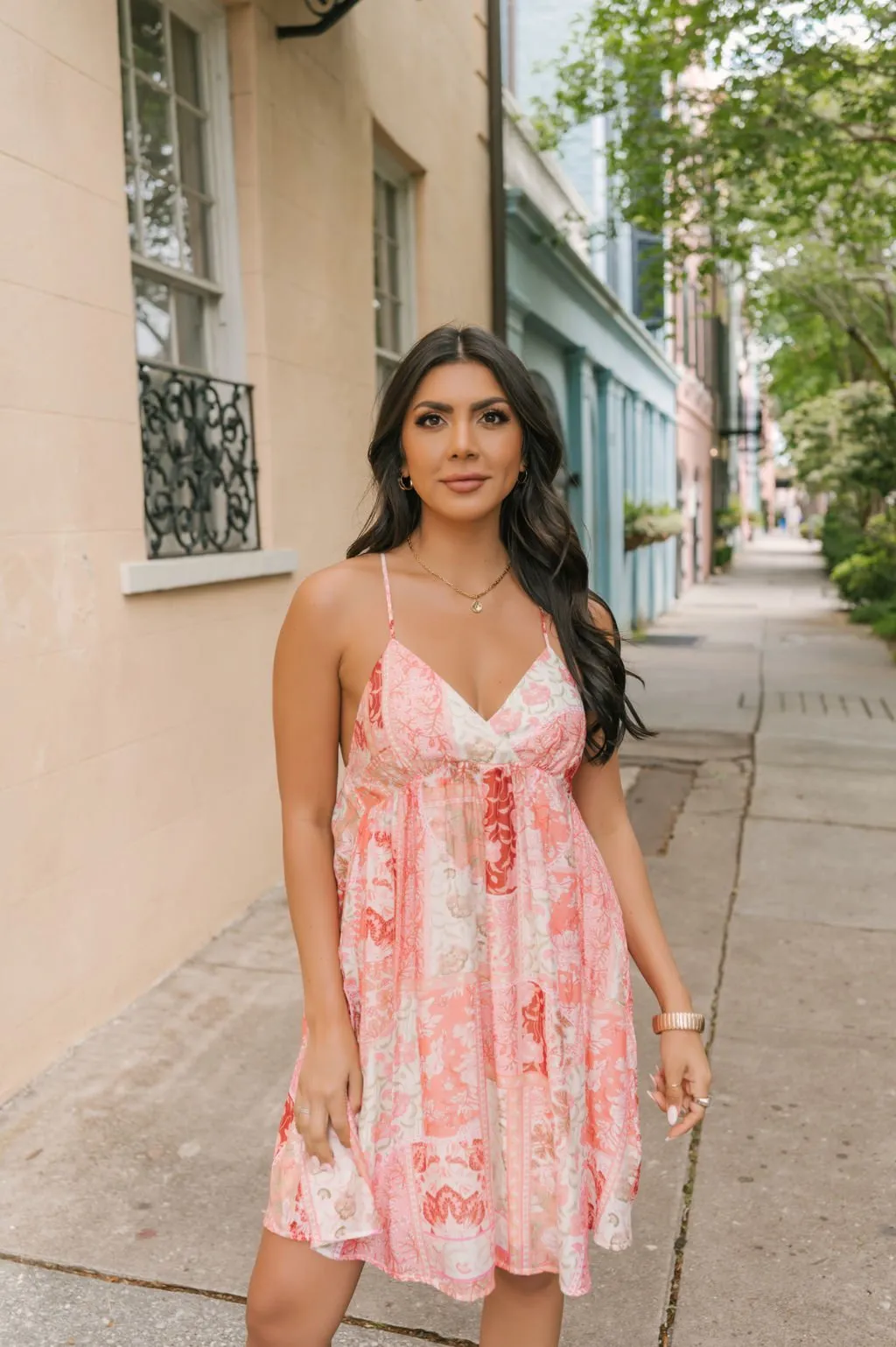 Pink Floral Print Slip Dress - FINAL SALE