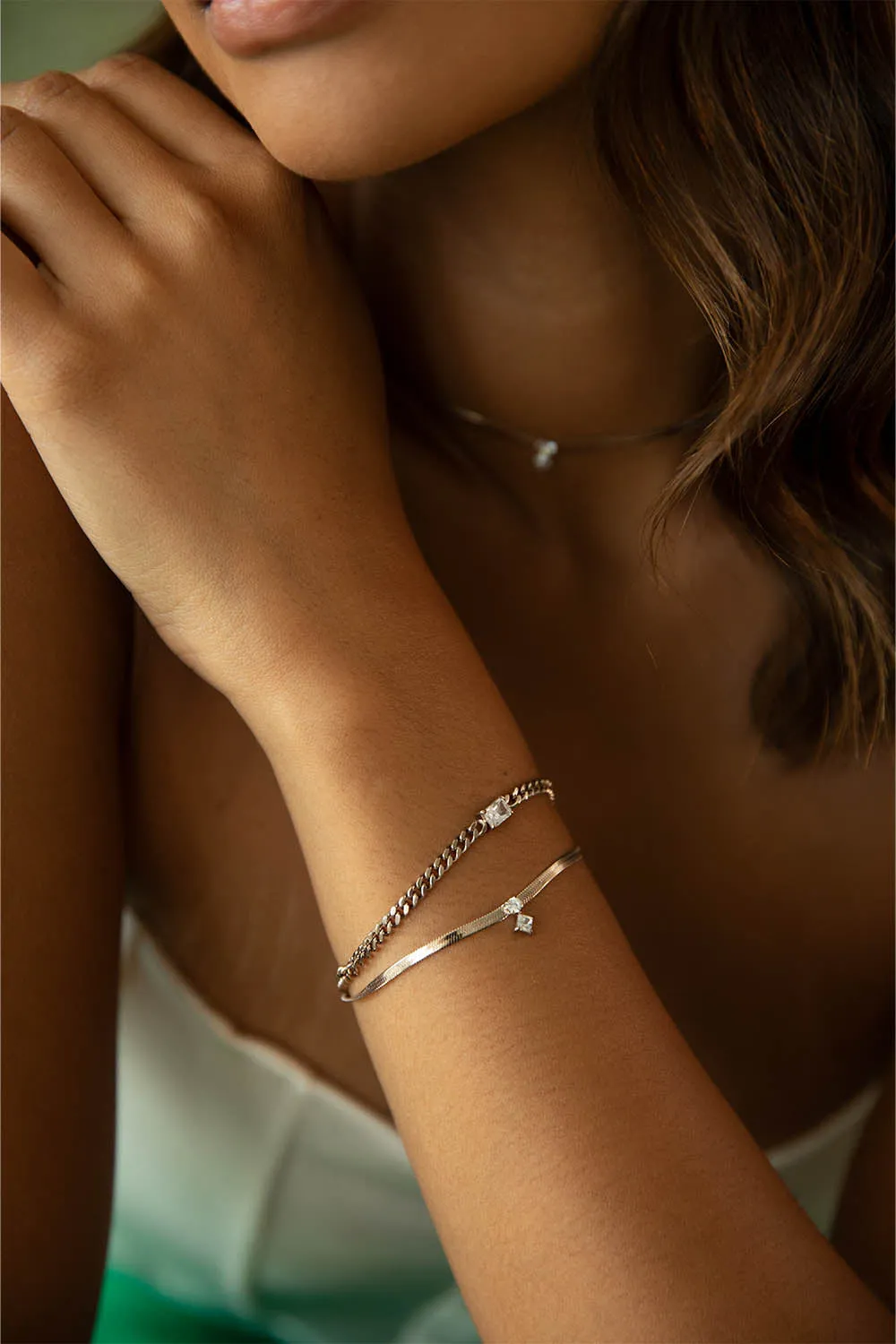 Radiant Curb Bracelet Champagne