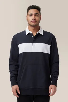 Rugby Striped Shirt | Textured Cotton Jersey