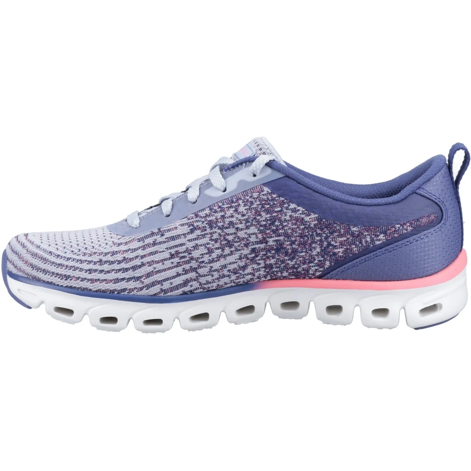 Women's Wide Fit Skechers 104325 Glide-Step Head Start Trainers