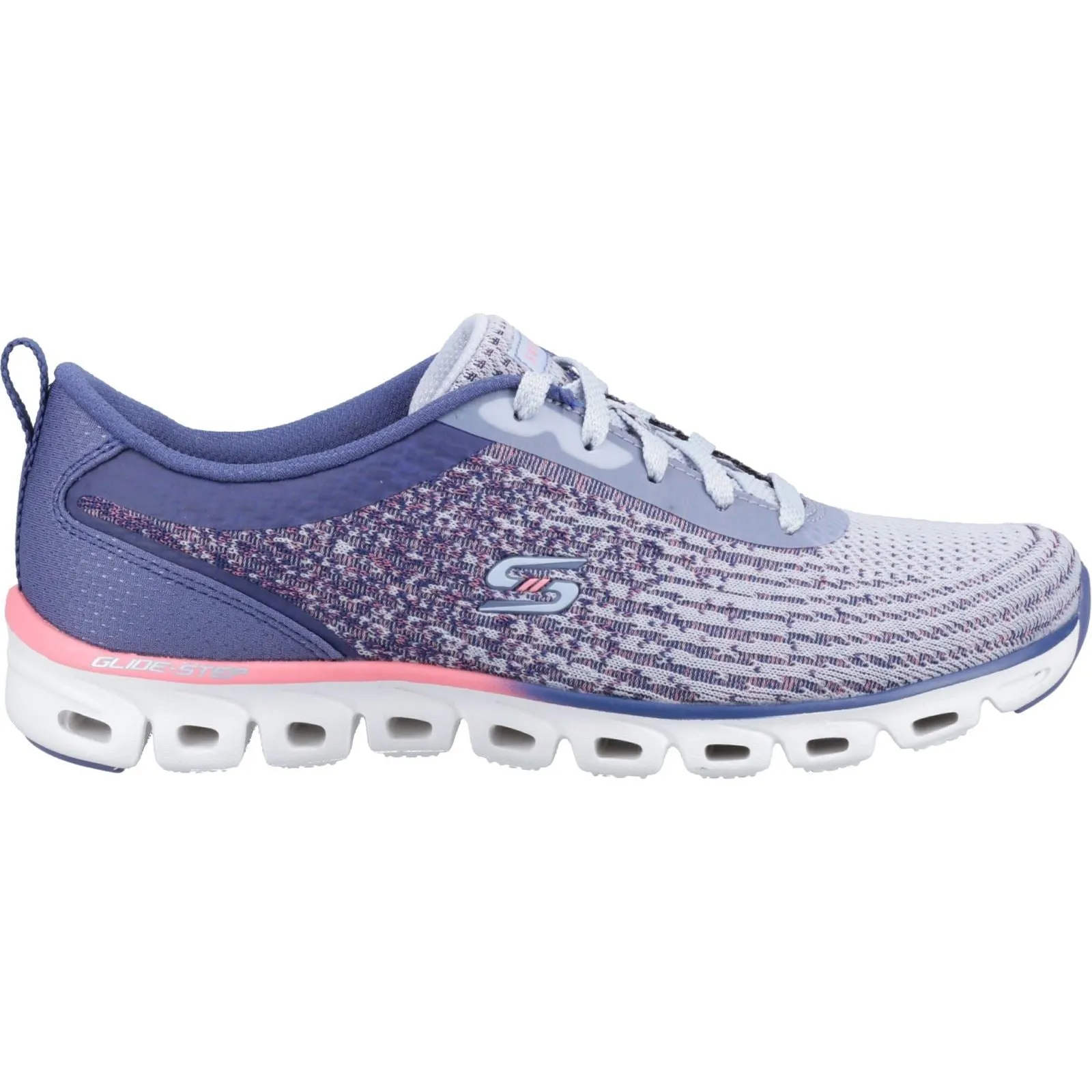 Women's Wide Fit Skechers 104325 Glide-Step Head Start Trainers