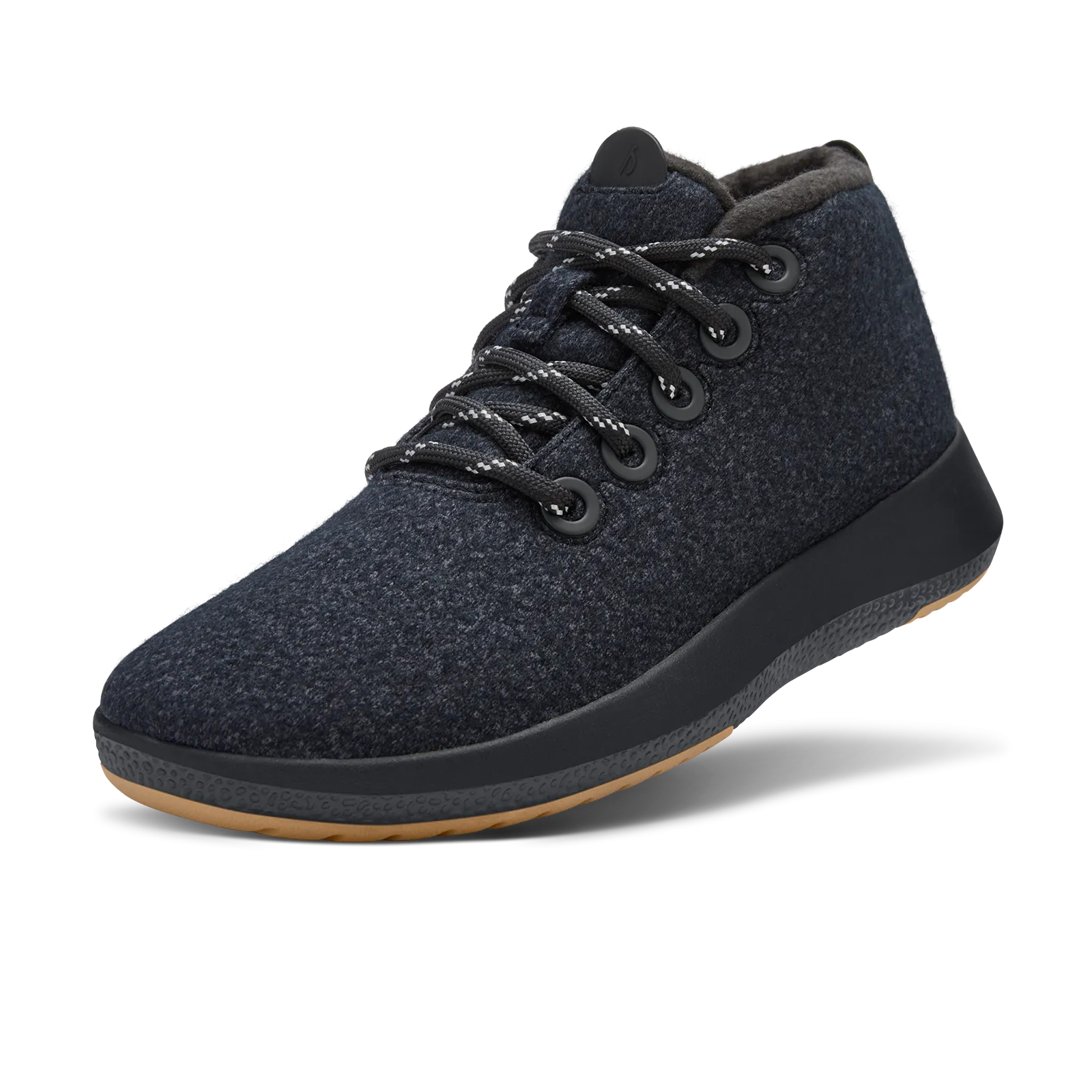 Women's Wool Runner-up Mizzles - Natural Black (Rugged Khaki Sole)